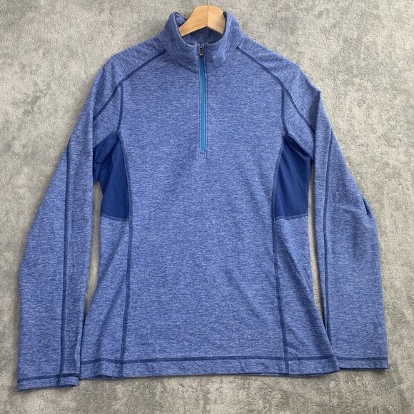 Lululemon Other - Lululemon Pullover Mens Medium Blue Velocity 1/4 Zip Lightweight Athleisure Gym